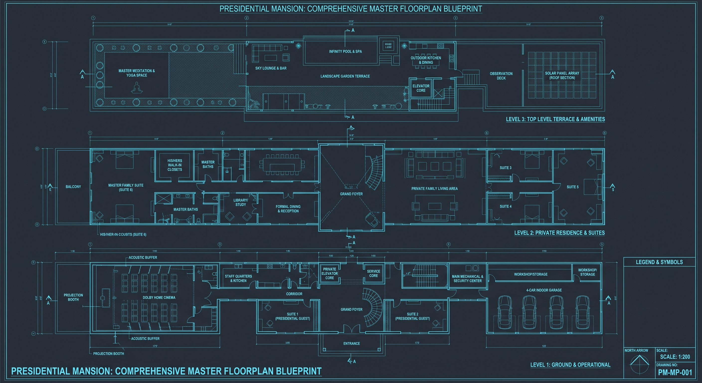 The Diamond Mansion Floorplan Blueprint